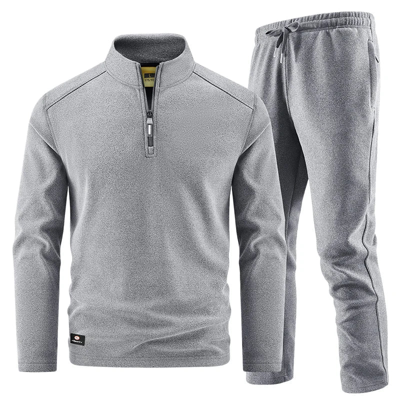 Elegantes Herren Zip-Pullover-Set