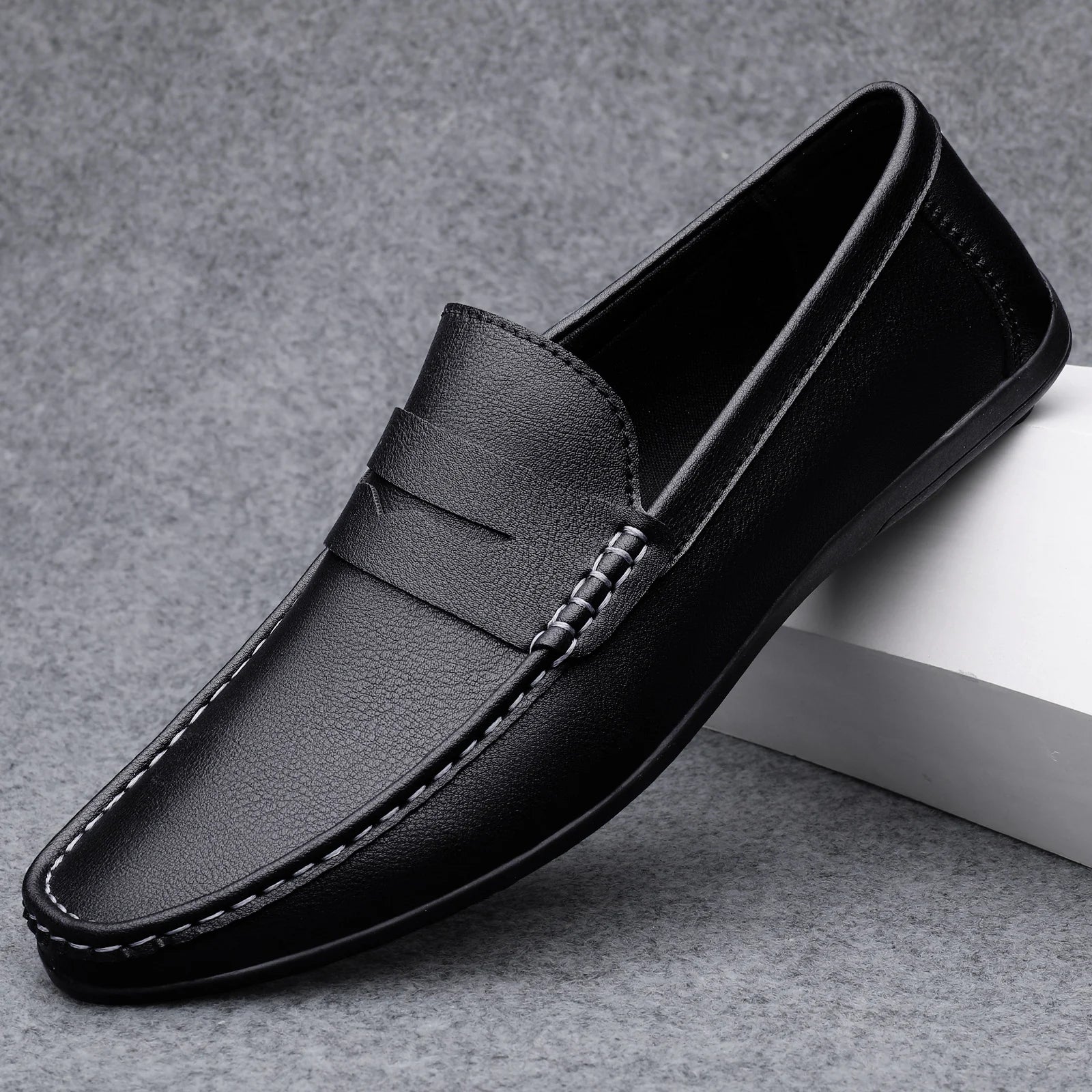 Klassische italienische Lederloafers