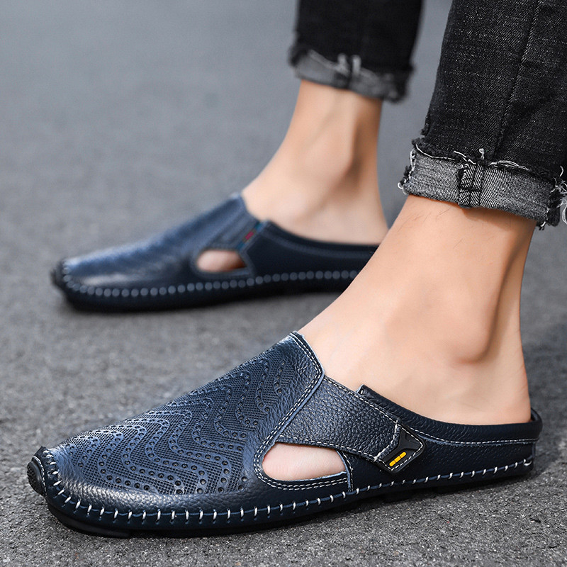 Atmungsaktive italienische Ledersandalen