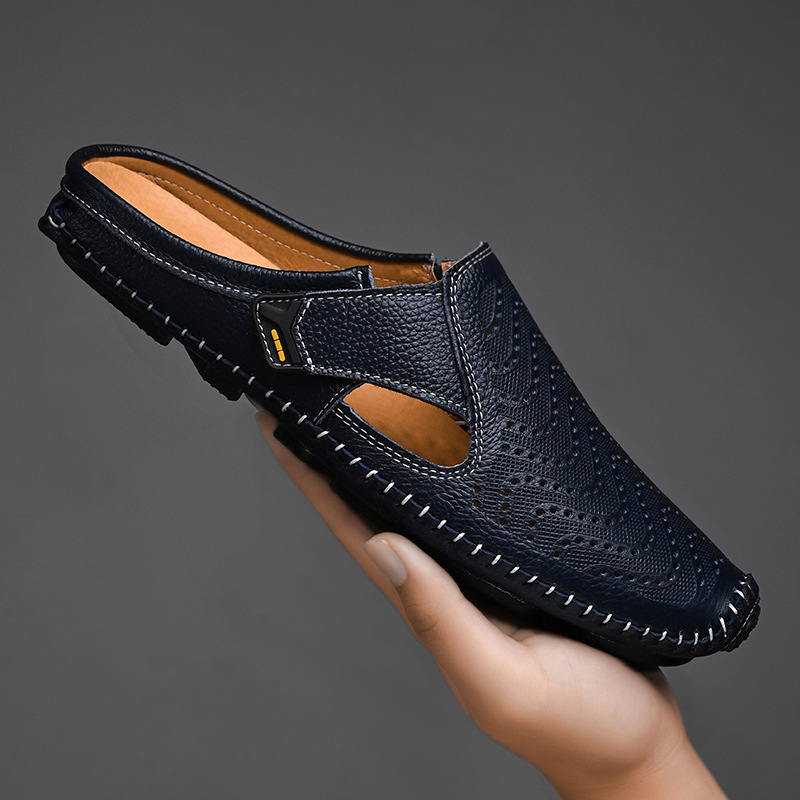 Atmungsaktive italienische Ledersandalen