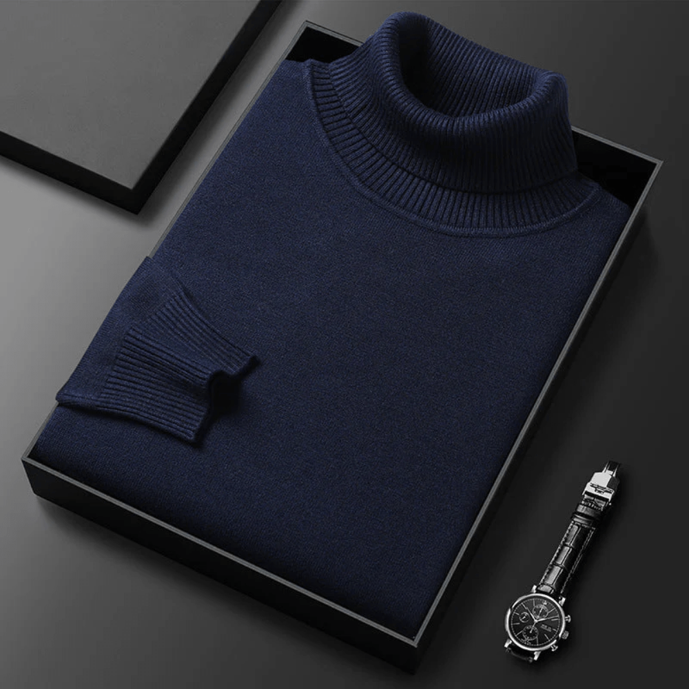 Alioth Kaschmir Rollkragenpullover Von Alder Dunkelblau M