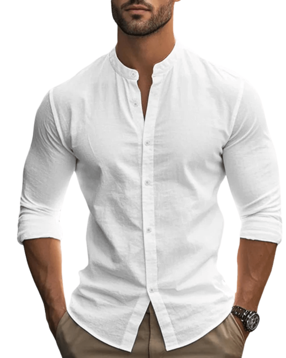 Atmungsaktives Leinenhemd Linen shirt Von Alder Weiß S