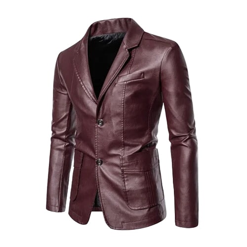 Business Casual Lederjacke Von Alder Braun M
