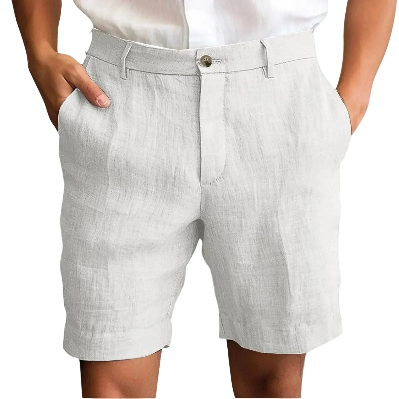 Elegante Leinen Shorts Von Alder Weiß S