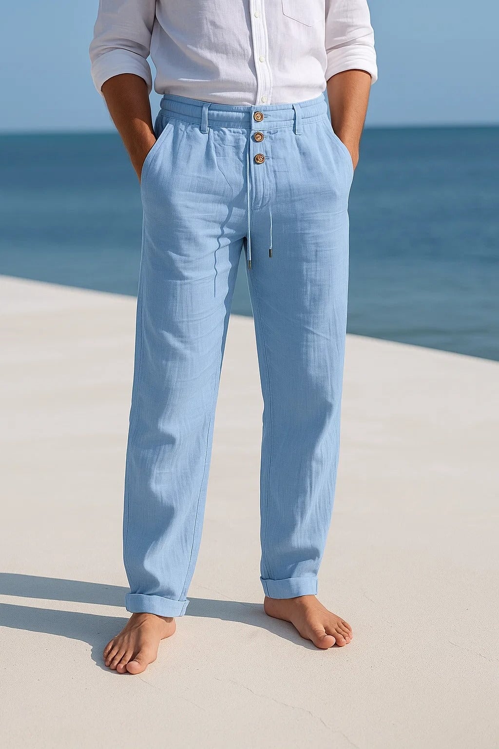 Elegante Sommerhose Von Alder Blau S