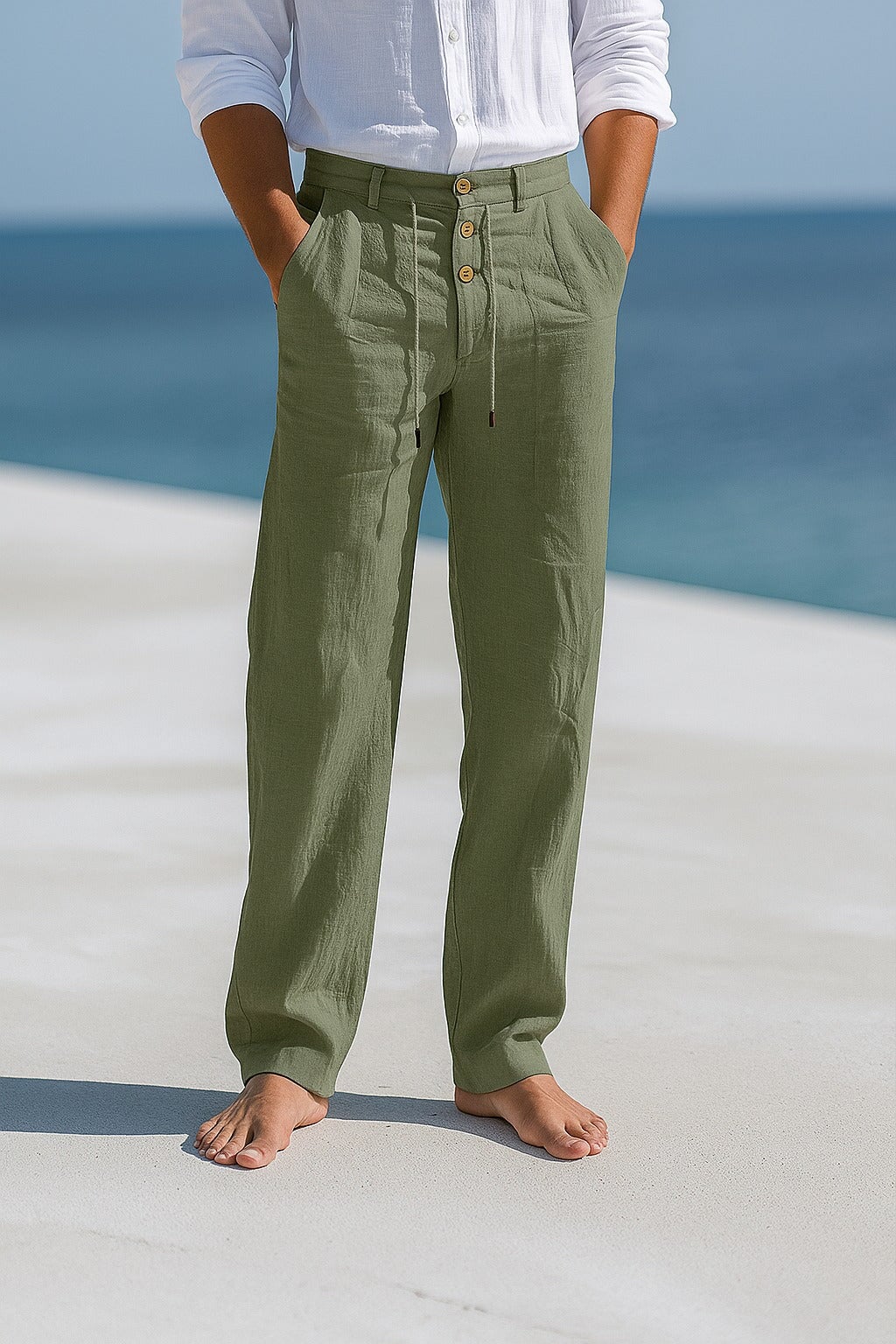Elegante Sommerhose Von Alder Grün S