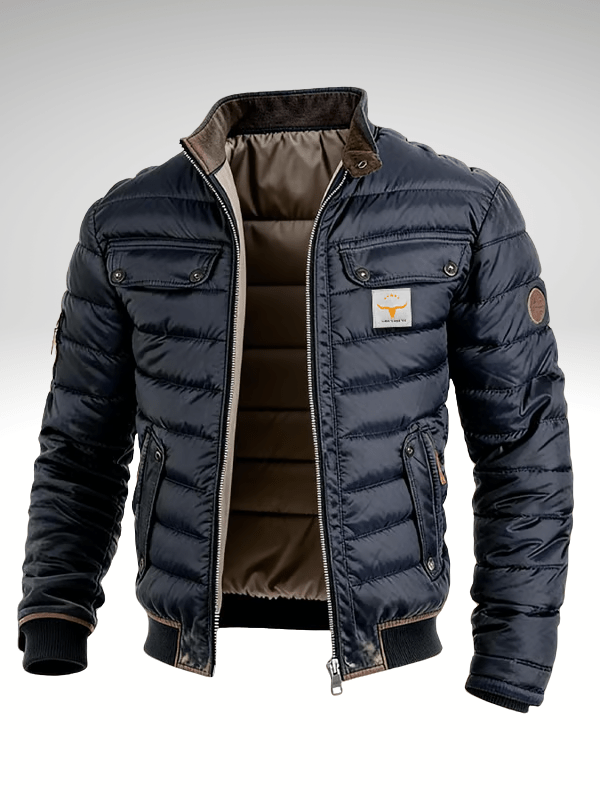 Elegante urbane gepolsterte Jacke Von Alder Dunkelblau S