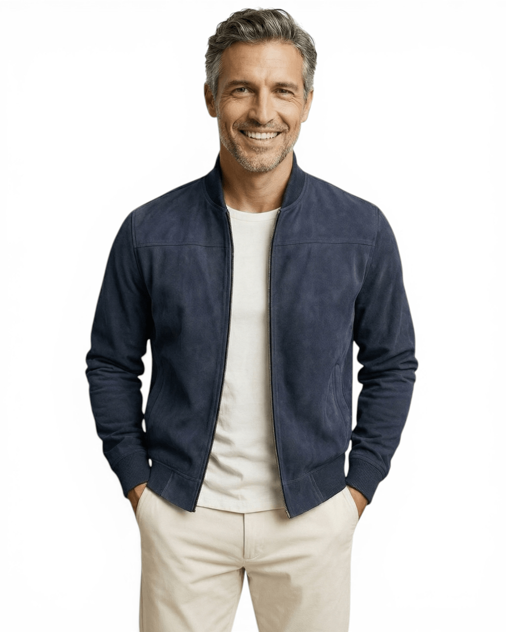 Elegante Wildlederjacke Von Alder