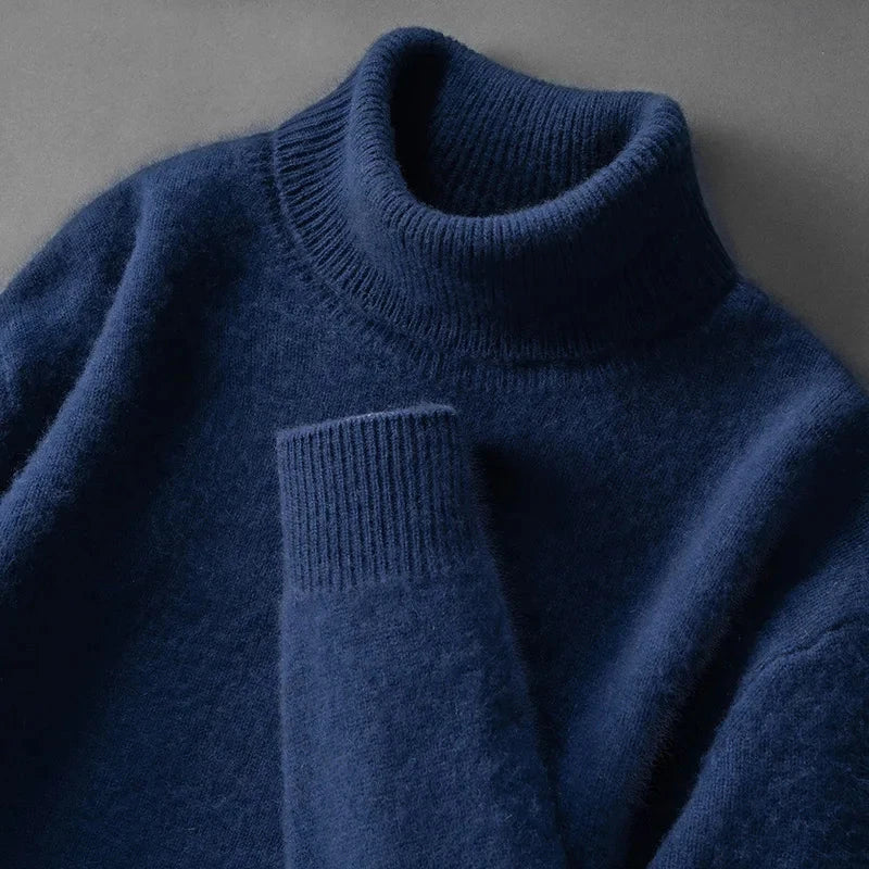 Eleganter Cashmere-Rollkragenpullover Von Alder