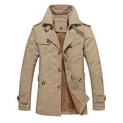 Eleganter Gepolsterter Trenchcoat Von Alder Khaki M