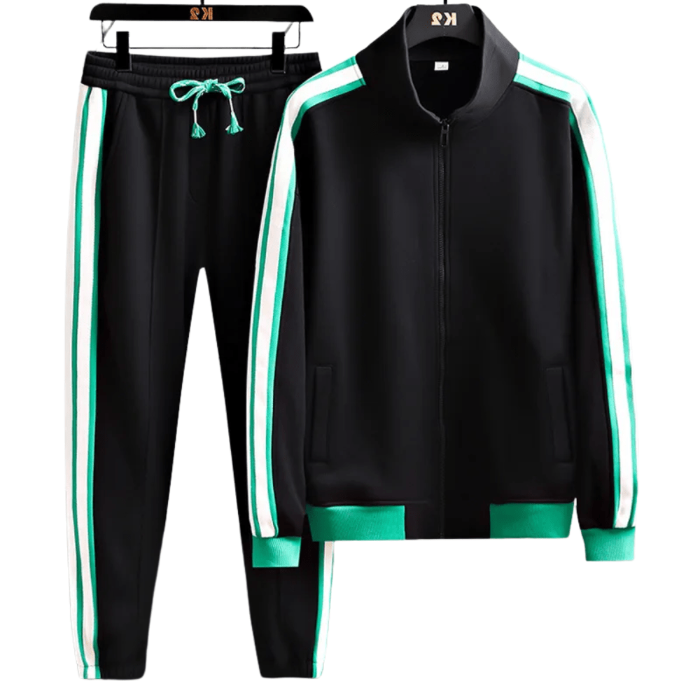 Eleganter Herren Trainingsanzug Von Alder Schwarz M