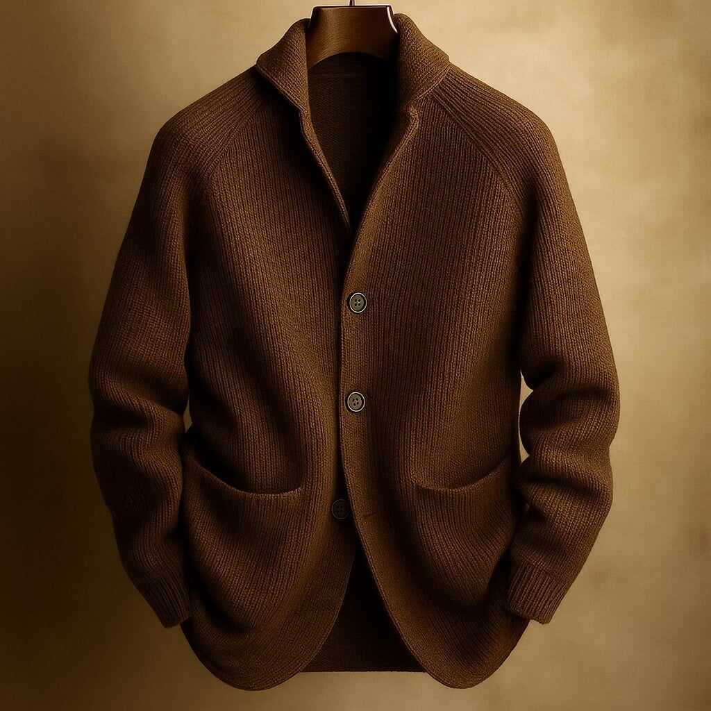 Eleganter Strickcardigan Men's Cardigans Von Alder Braun XS