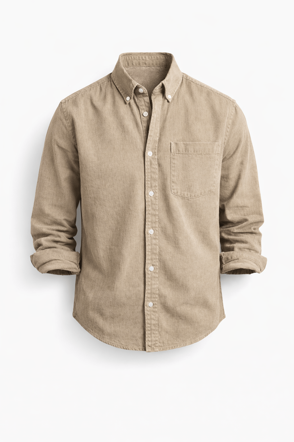 Elegantes Herrenhemd Von Alder Khaki M