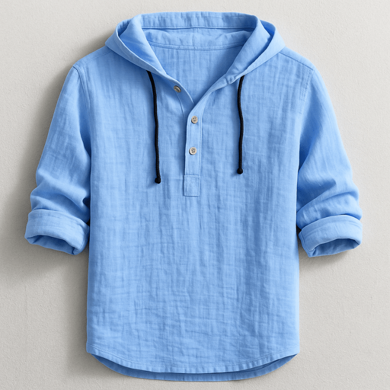 Elegantes Kapuzenhemd Von Alder Blau S