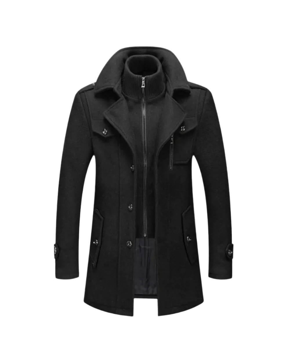 Giuseppe Warmer Wintermantel Von Alder Schwarz S