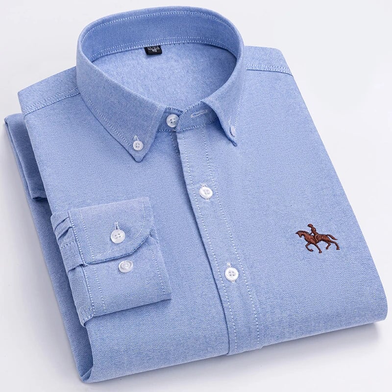 Givalli - Elegantes Baumwollhemd Von Alder Dunkelblau 39 | S