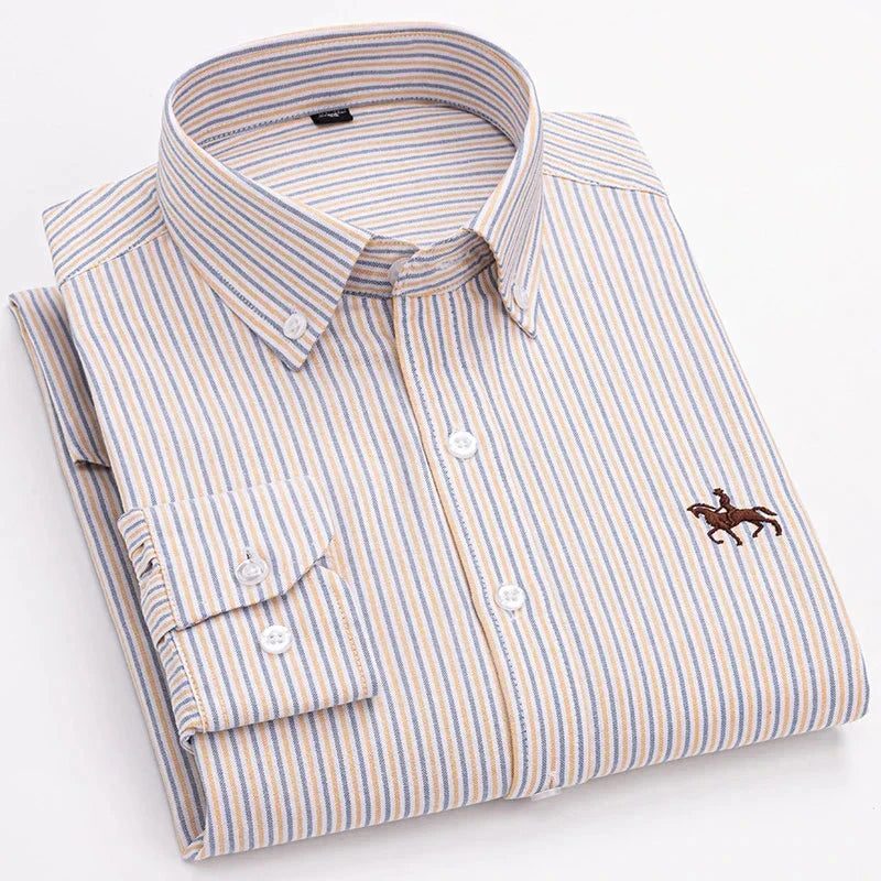 Givalli - Elegantes Baumwollhemd Von Alder Khaki 38 | XS