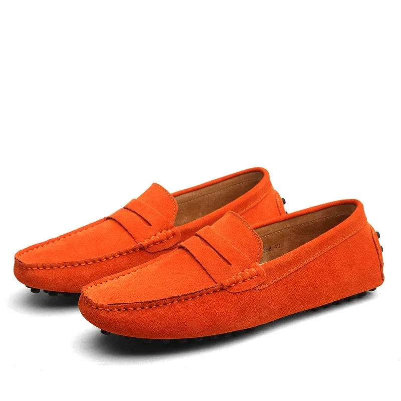 Lässige Wildleder Slipper Von Alder Orange 38