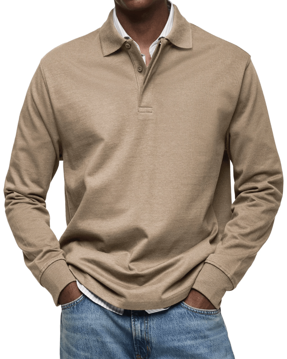 Lässiger Polo-Pullover Von Alder Khaki S