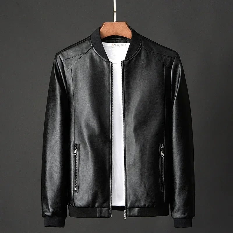 Leder-Bikerjacke Leder-Bikerjacke Von Alder Schwarz S