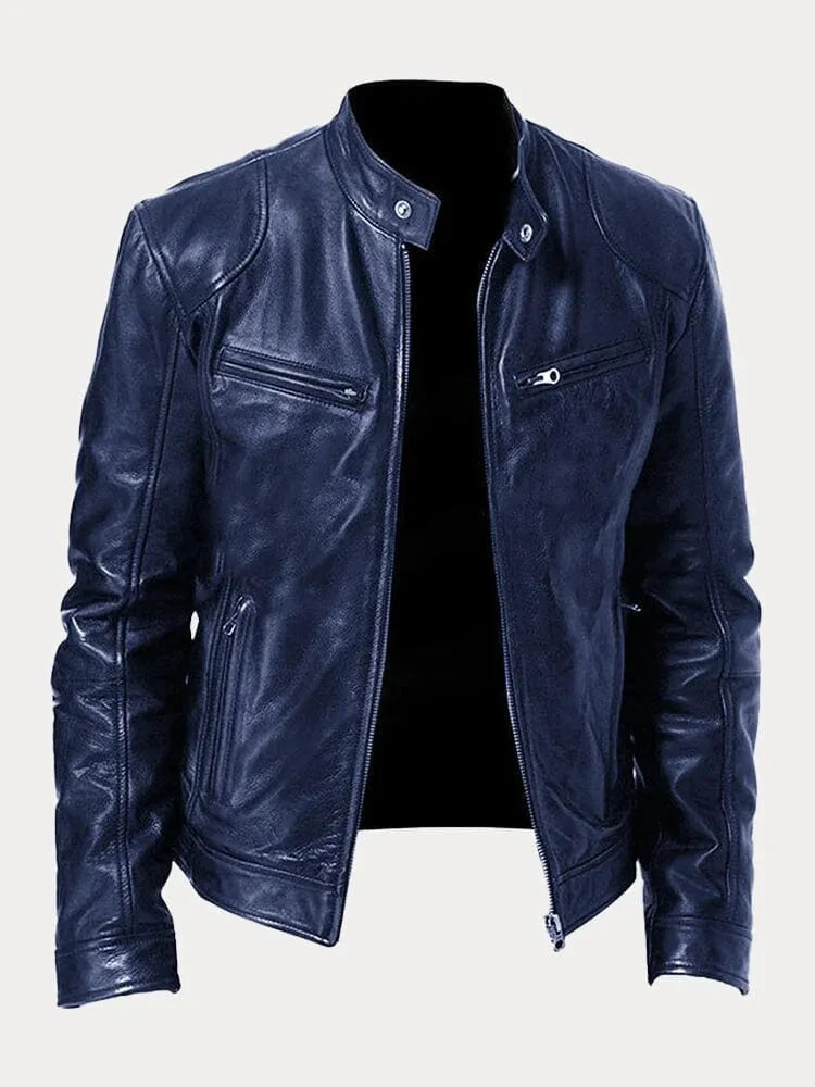 Lederjacke Von Alder Dunkelblau S