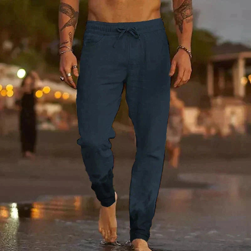 Leinen-Strandhose Leinen-Strandhose Von Alder Dunkelblau S