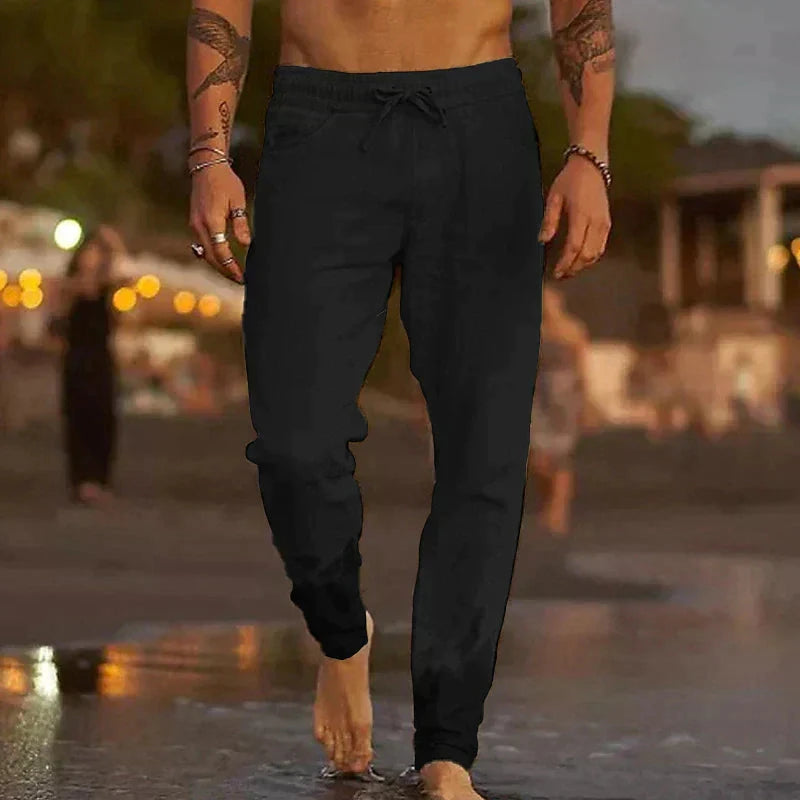 Leinen-Strandhose Leinen-Strandhose Von Alder Schwarz S