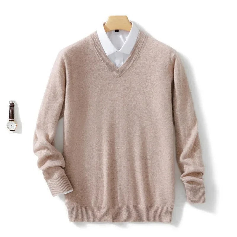 Eleganter V-Ausschnitt Pullover