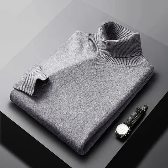 Monte Carlo Kaschmir Rollkragenpullover Von Alder Grau M