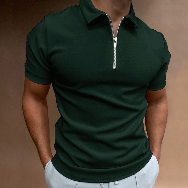 Poloshirt mit Reißverschluss Poloshirt mit Reißverschluss Von Alder Grün S