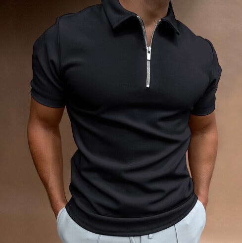 Poloshirt mit Reißverschluss Poloshirt mit Reißverschluss Von Alder Schwarz S