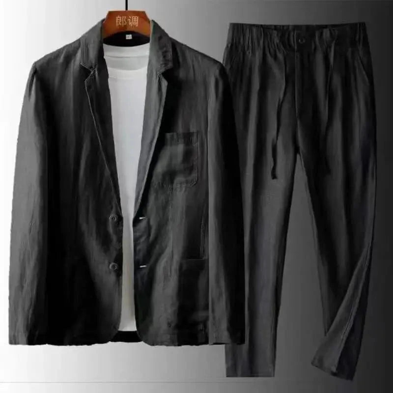 Premium Leinen Set Von Alder Schwarz M