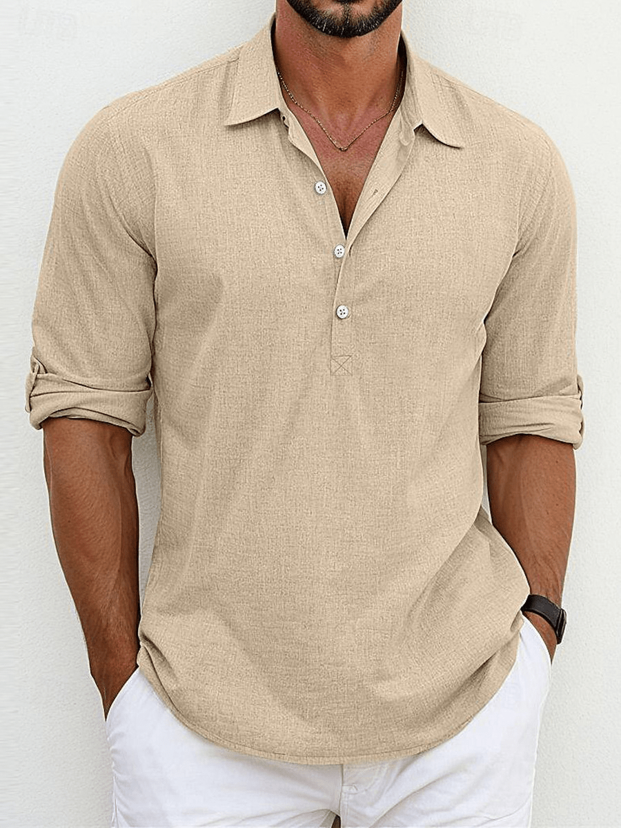 Premium Leinenhemd Von Alder Khaki S