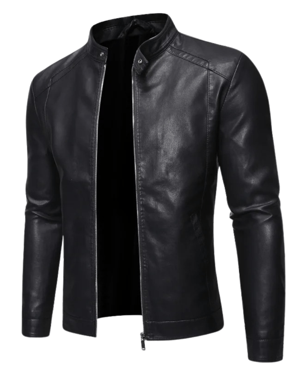 Stehkragen Lederjacke Von Alder