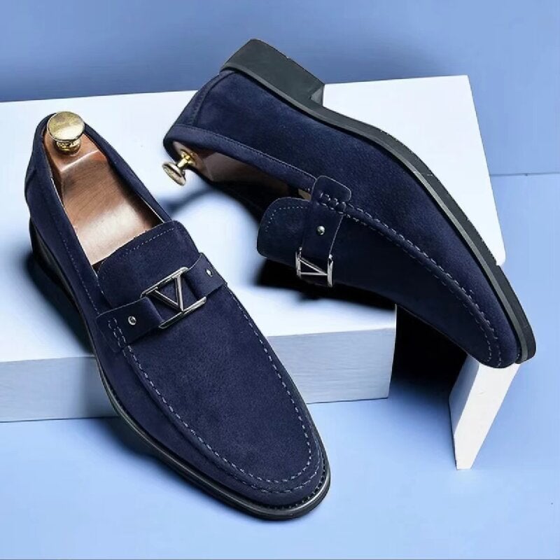 Verona Chic Wildleder Slipper Von Alder Blau 40