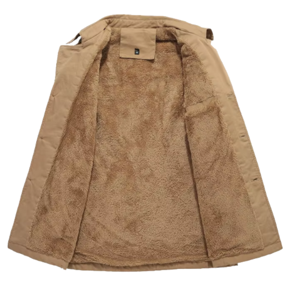 Eleganter Gepolsterter Trenchcoat