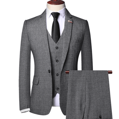 3-teiliger Anzug für Herren Men Suits Von Alder Grau S 