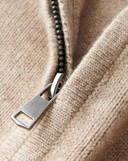 Eleganter Zip-Pullover