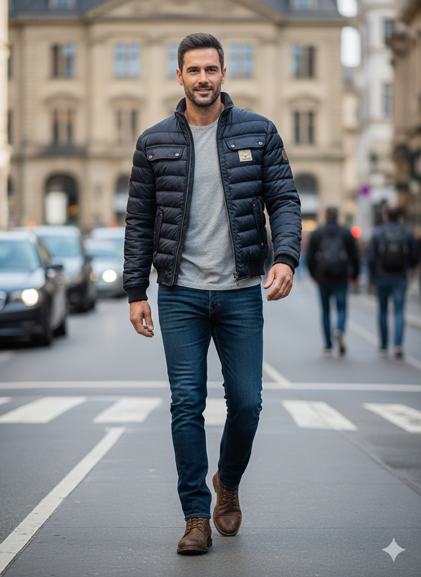 Elegante urbane gepolsterte Jacke