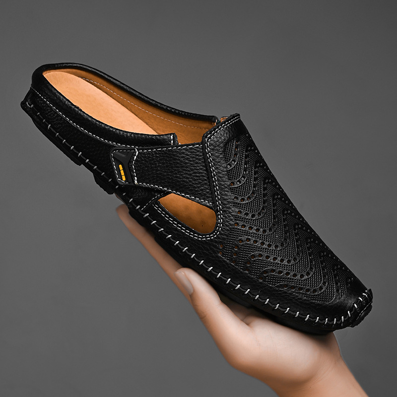 Atmungsaktive italienische Ledersandalen