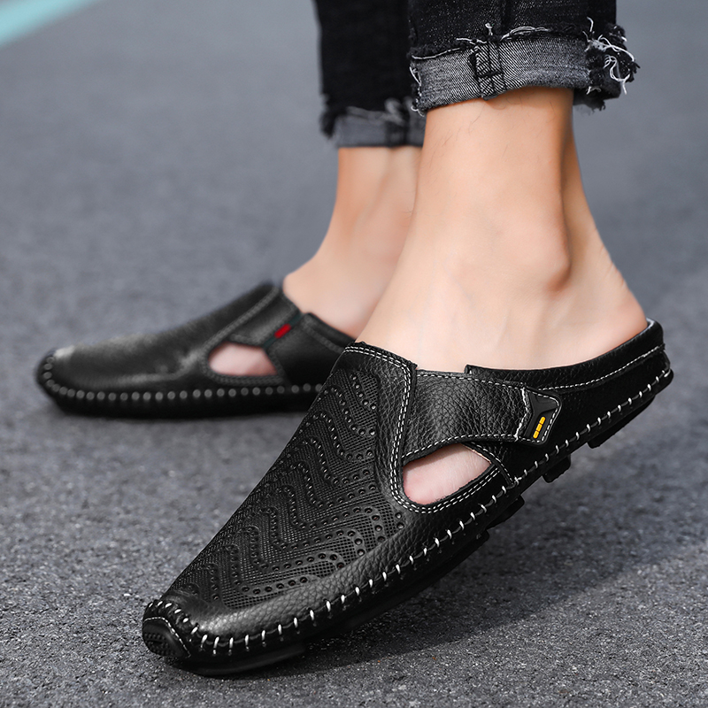 Atmungsaktive italienische Ledersandalen