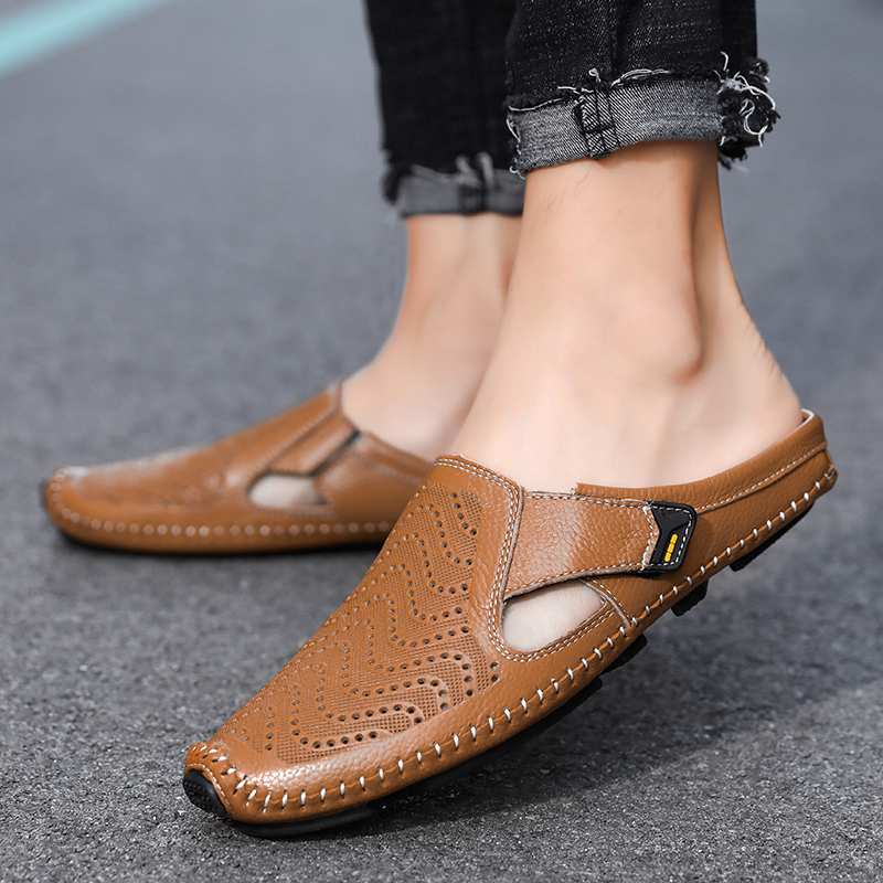 Atmungsaktive italienische Ledersandalen