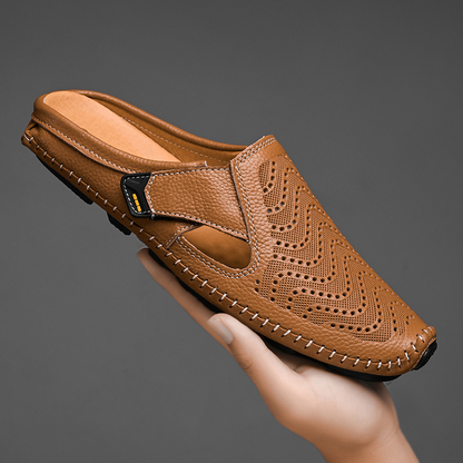 Atmungsaktive italienische Ledersandalen