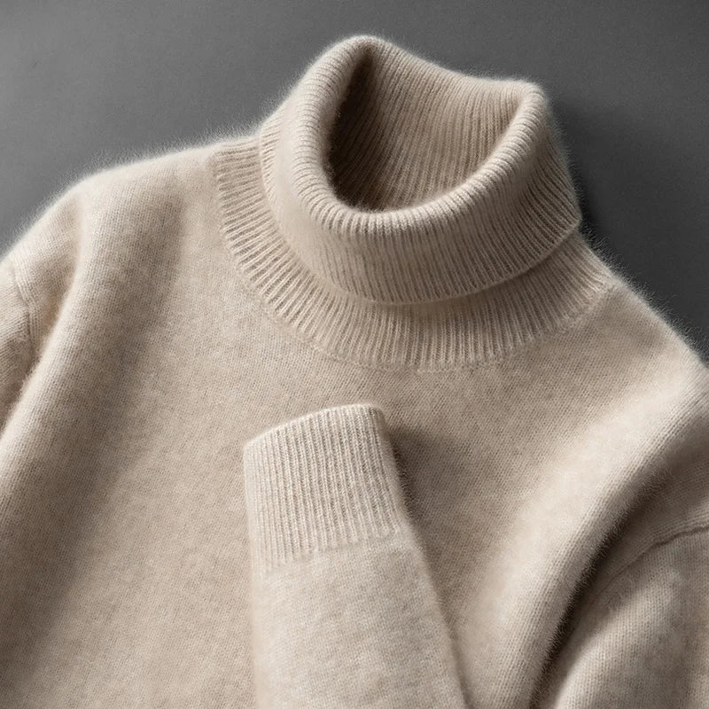 Eleganter Cashmere-Rollkragenpullover