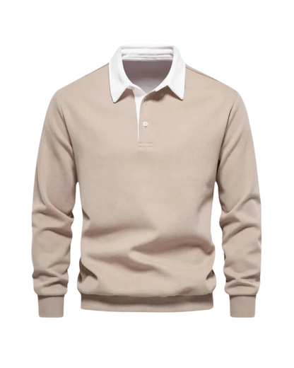 Adrian Freizeit Polo Sweater Von Alder Beige S 