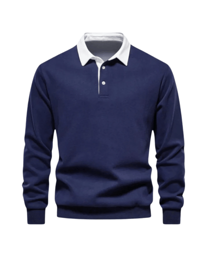 Adrian Freizeit Polo Sweater Von Alder Blau S 