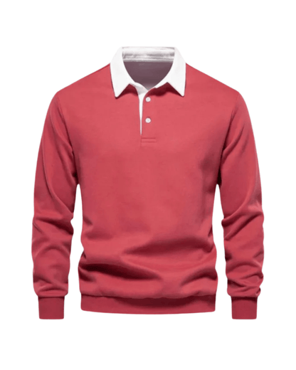 Adrian Freizeit Polo Sweater Von Alder Rot S 