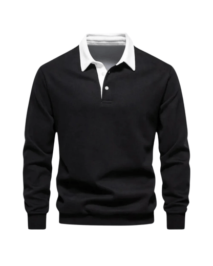 Adrian Freizeit Polo Sweater Von Alder Schwarz S 