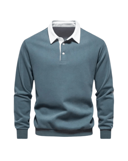 Adrian Freizeit Polo Sweater Von Alder Türkis S 