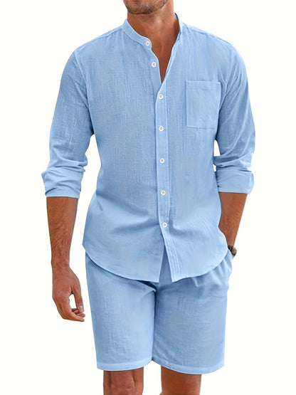Atmungsaktives Leinen-Set Atmungsaktives Leinen-Set Von Alder Blau S 